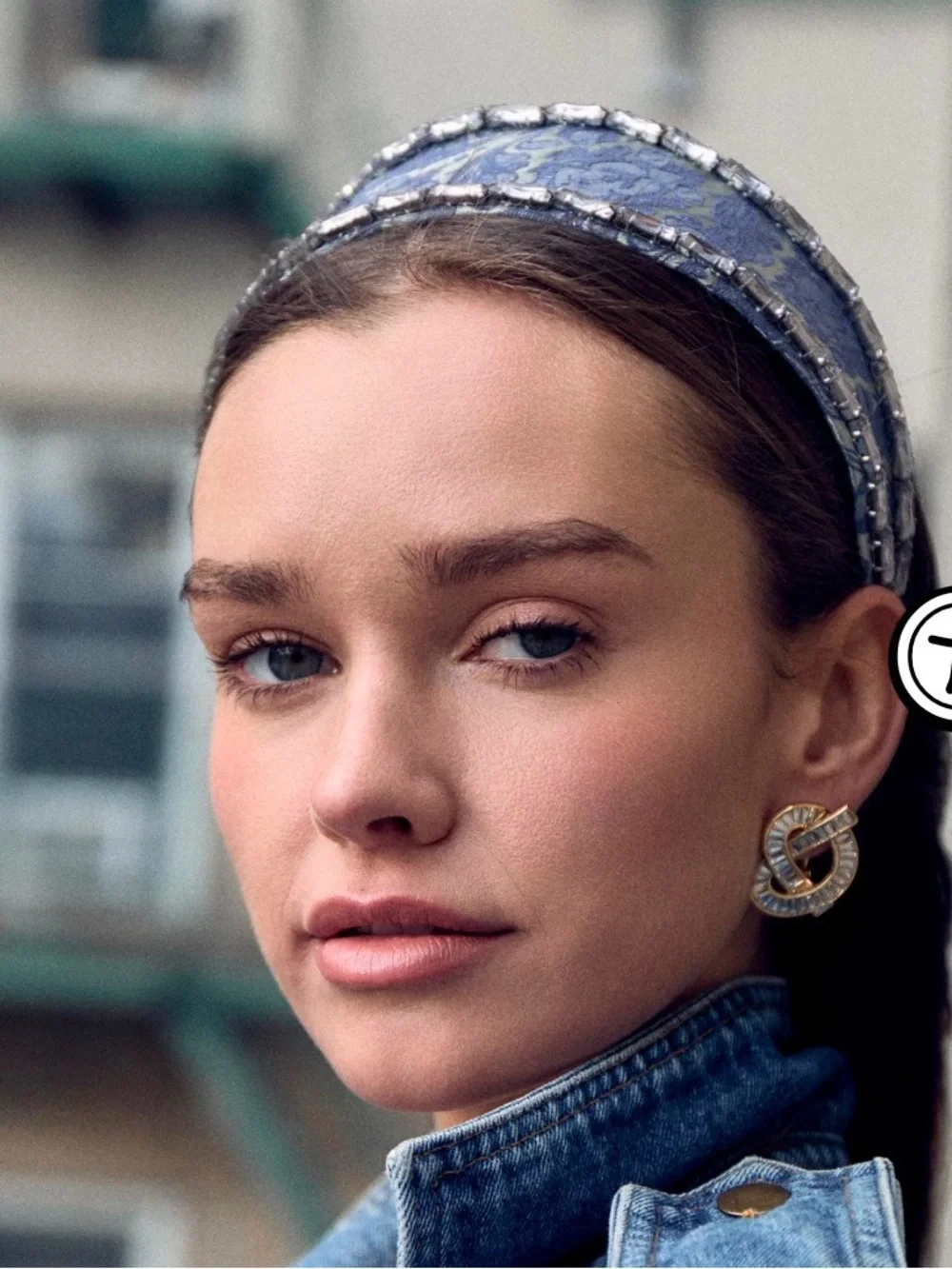 Lele Sadoughi, NWTs imperial blue Embellished Headband & matching hair tie set
